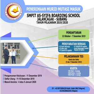PENERIMAAN MURID MUTASI MASUK SEMESTER GENAP TP 2019/2020