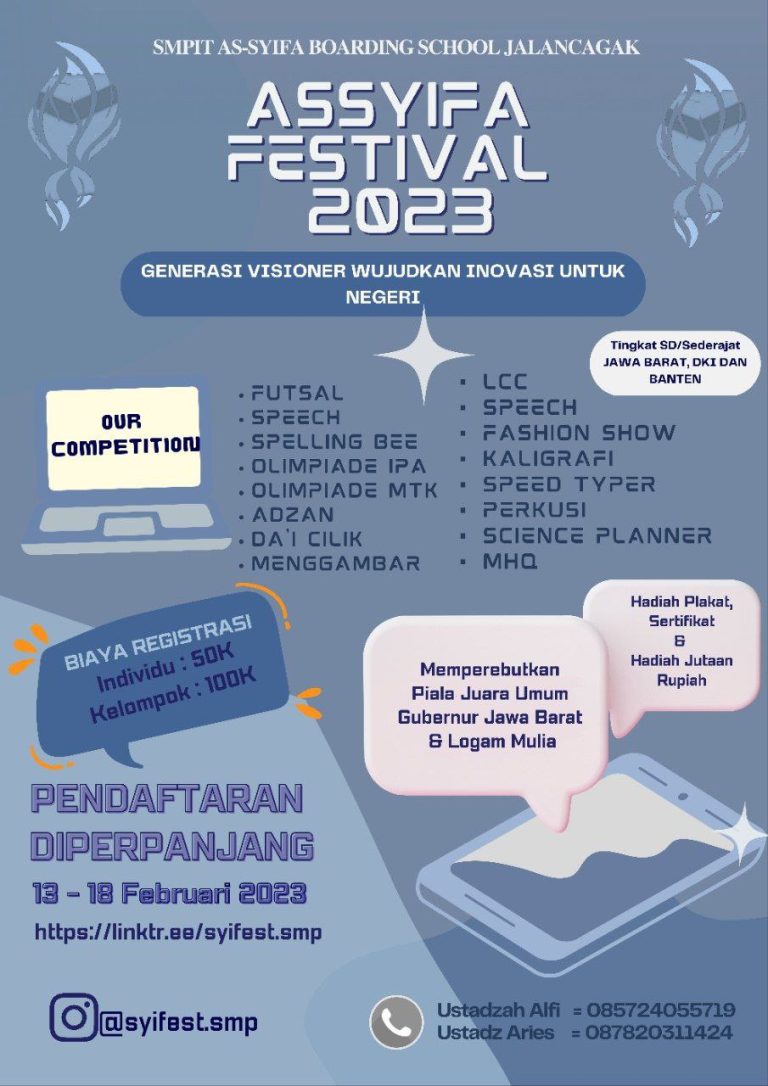 Pendaftaran Syifest 2023 Smpit As Syifa Boarding School Jalancagak