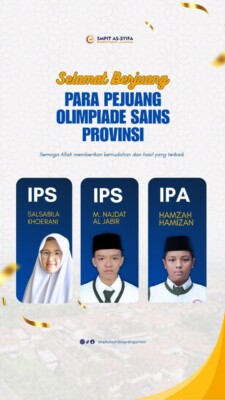 Generasi Emas Subang: Tiga Siswa As-Syifa Wakili Kabupaten di OSN Provinsi