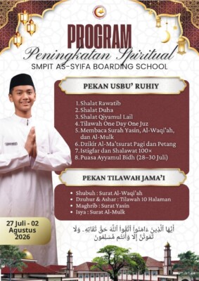 Usbu’ Ruhy Resmi Dimulai, SMPIT As-Syifa Boarding School Jalancagak Perkuat Spiritualitas Murid melalui Pembiasaan Ibadah