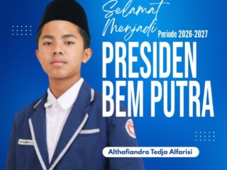 Selamat mengemban amanah sebagai Presiden BEM SMPIT Assyifa Boarding School.